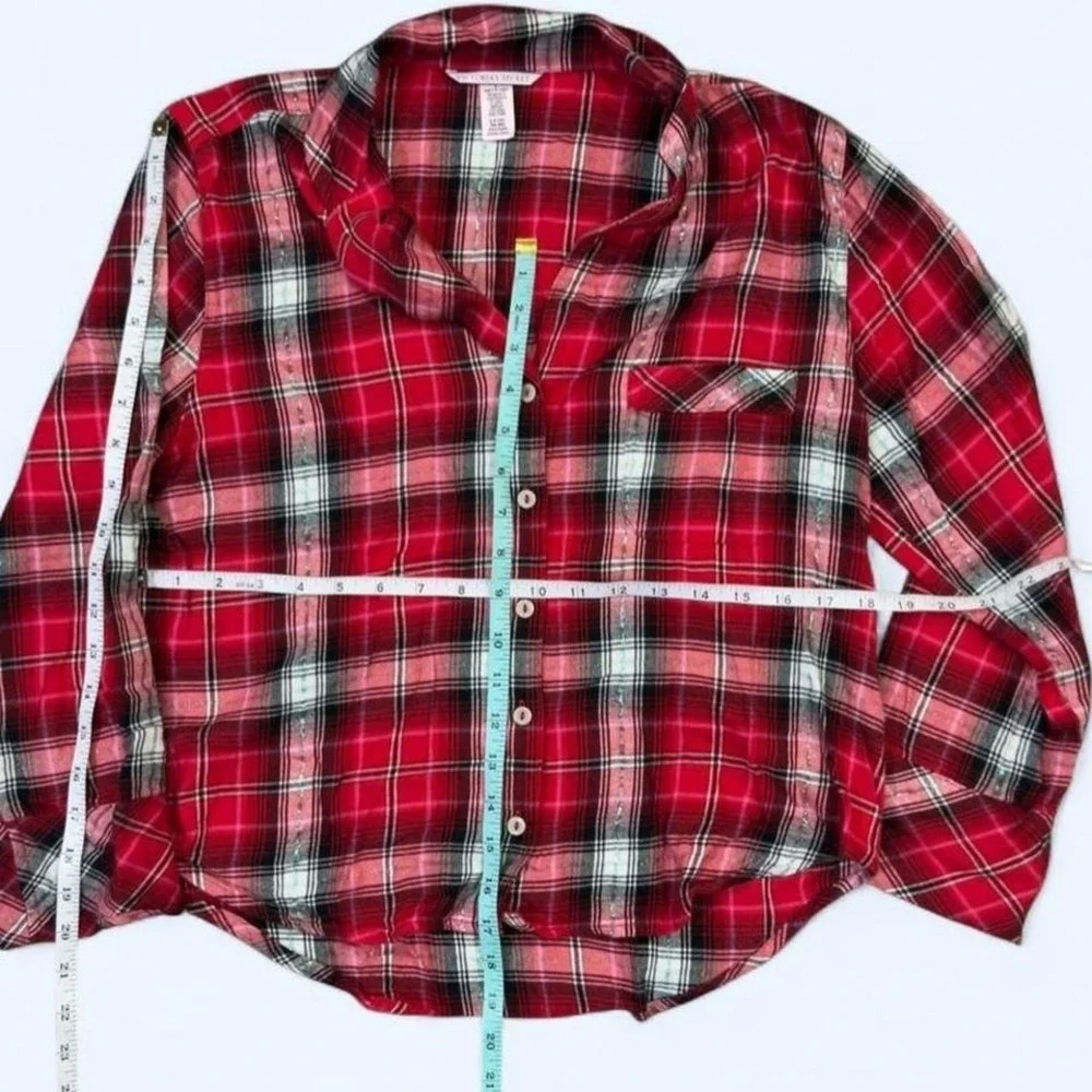 Victoria's Secret red plaid pajama set (top‎ + pants